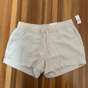 Old Navy Cream Linen Shorts